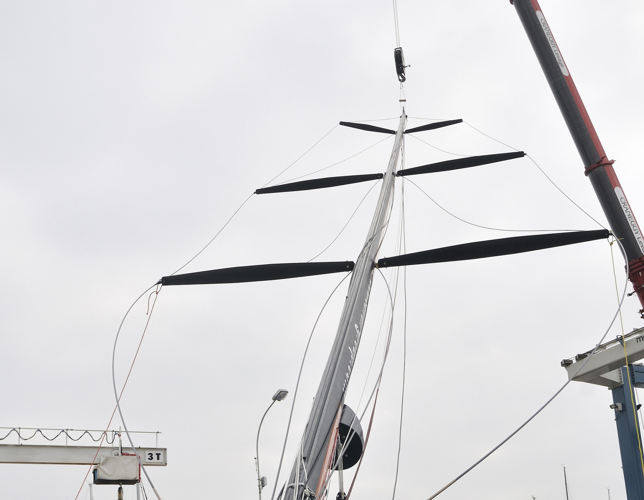 Cable Maintenant Le Mat Sur Un Voilier