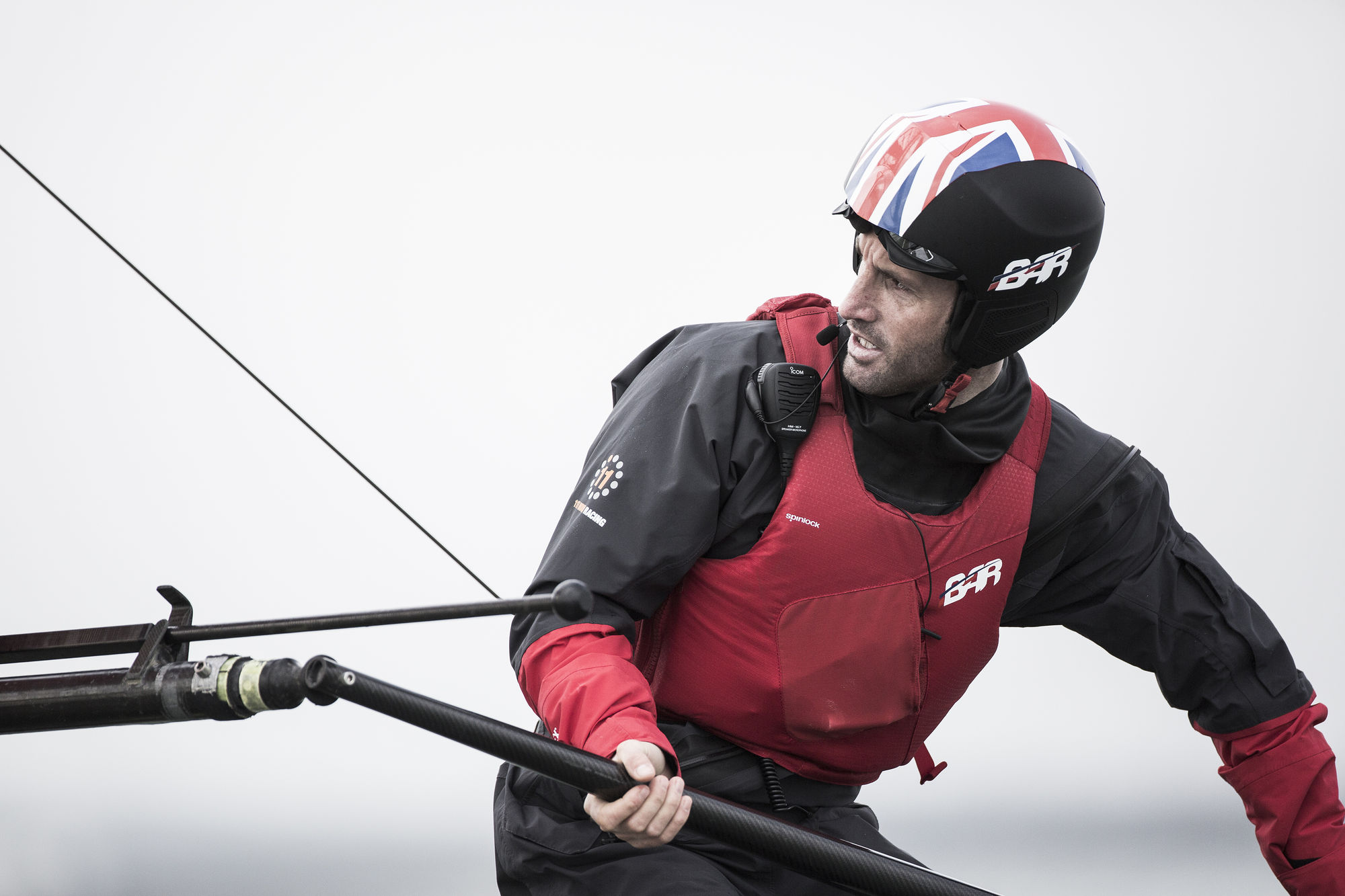 Pictures of the Ben Ainslie Racing americas cup team out in action today on their new T1 foiling catamaran