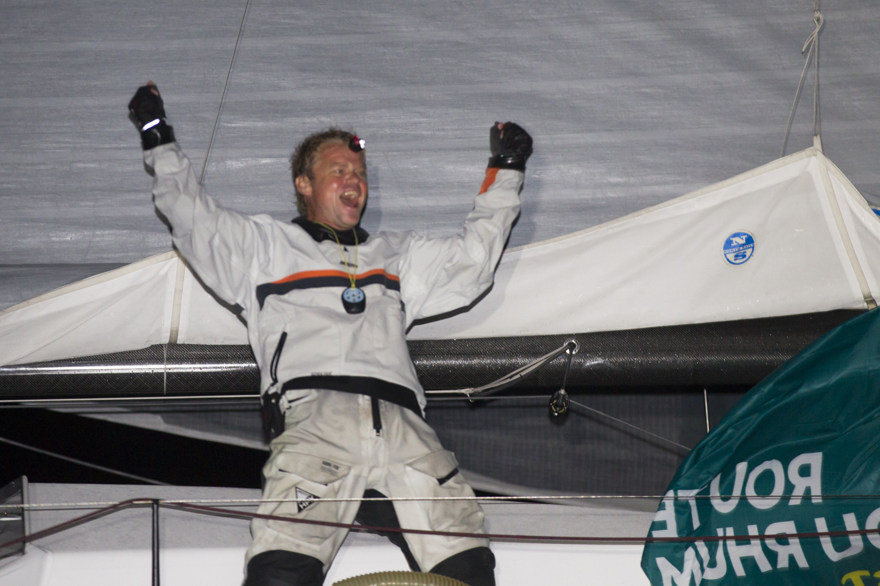 Course au Large - Route du Rhum 2014 - Alex Pella (Tales-Santander) vainqueur de la categorie Classe40 sur la Route du Rhum-Destination Guadeloupe 2014 - Pointe a Pitre le 19/11/2014