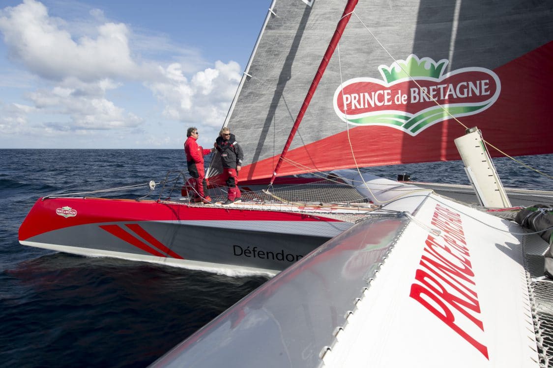 BERNARD STAMM, LIONEL LEMONCHOIS, PRINCE DE BRETAGNE, TRANSAT JACQUES VABRE 2017, Trimaran