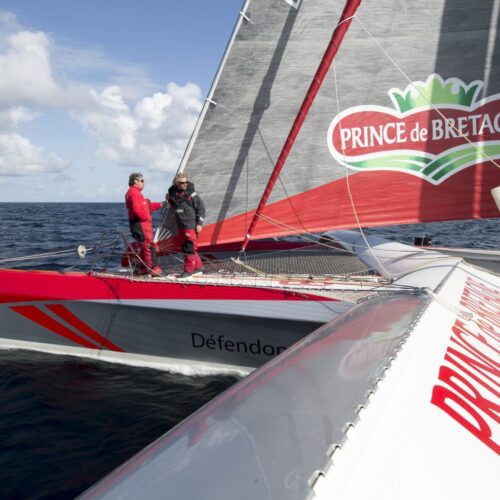 BERNARD STAMM, LIONEL LEMONCHOIS, PRINCE DE BRETAGNE, TRANSAT JACQUES VABRE 2017, Trimaran