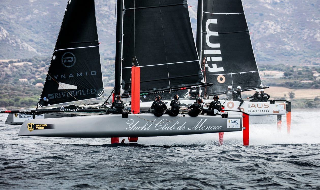 Calvi, Corsica, Extreme sailing, Fastest boats, GC32, GC32 Orezza Corsica Cup, GC32 Racing Tour, MALIZIA - YACHT CLUB DE MONACO, catamaran, foiling, foiling catamaran, one design yacht, sailing, speed, yachting