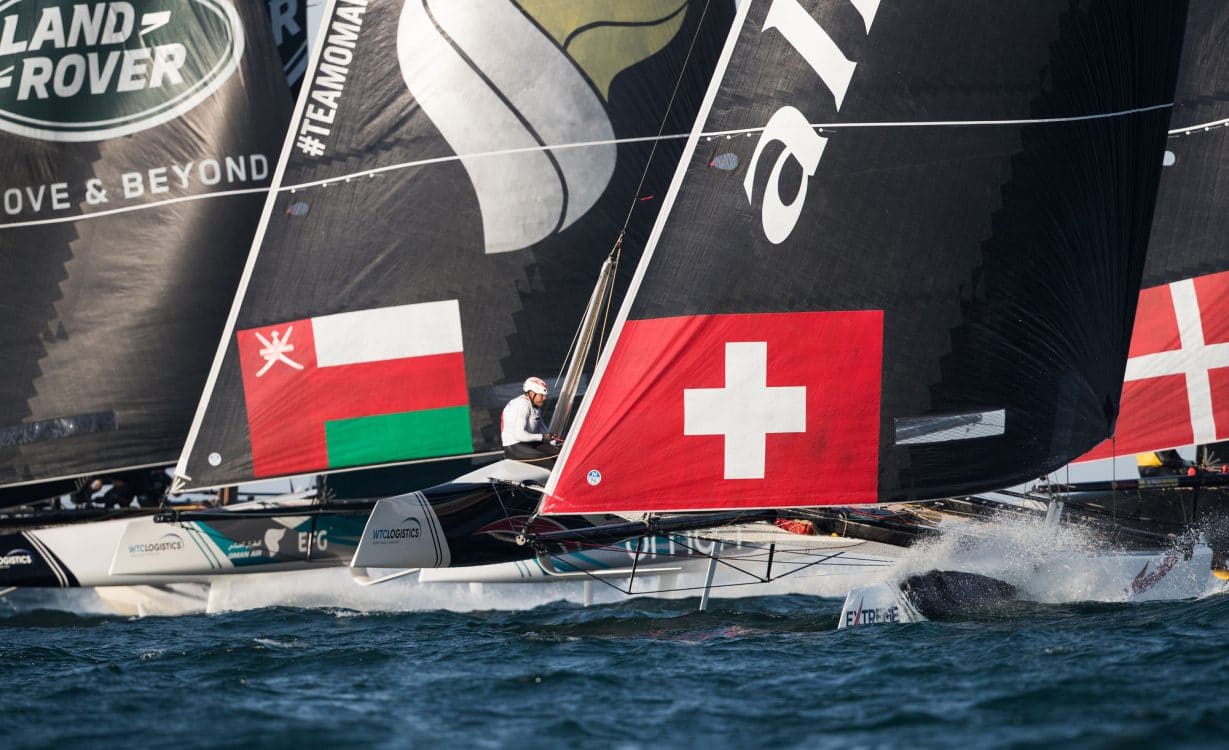 Water Sport, Sailing, The Extreme Sailing Series, ESS, Muscat, Oman, GC32, day 3